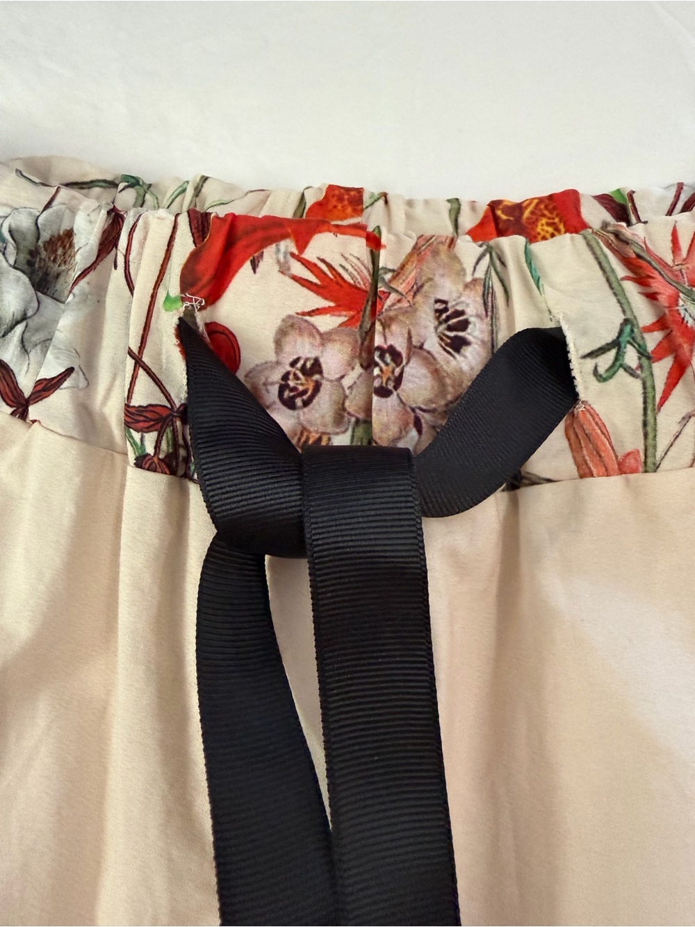 ANGELA MARA Wide Leg Pull on Floral Cotton Pants Italy S - Picture 10 of 15